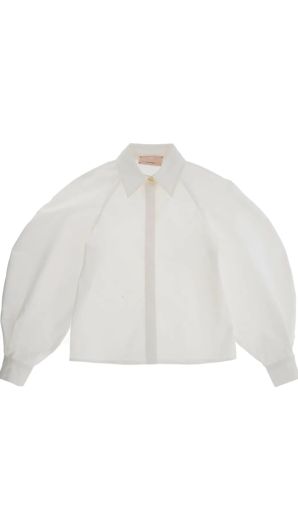 Elisabetta Franchi Bambina Camicia In Popeline con Maniche Balloon
