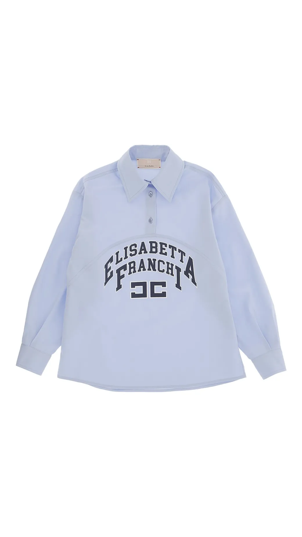 Elisabetta Franchi Bambina Camicia Stile T-shirt con Stampa Logo