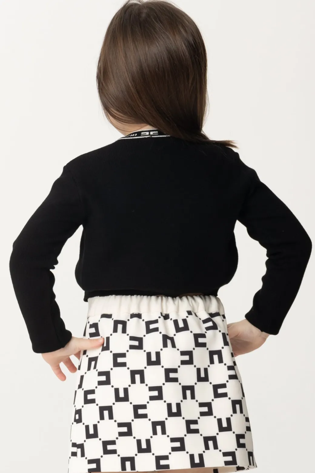 Elisabetta Franchi Bambina Cardigan con Bande Logate
