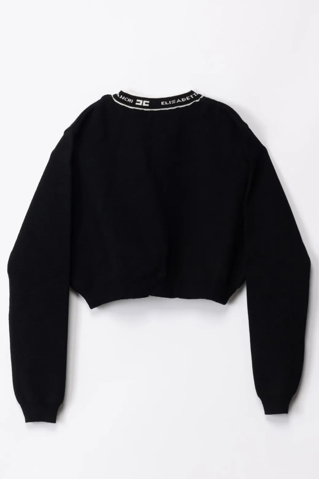Elisabetta Franchi Bambina Cardigan Tricot con Bande Logate