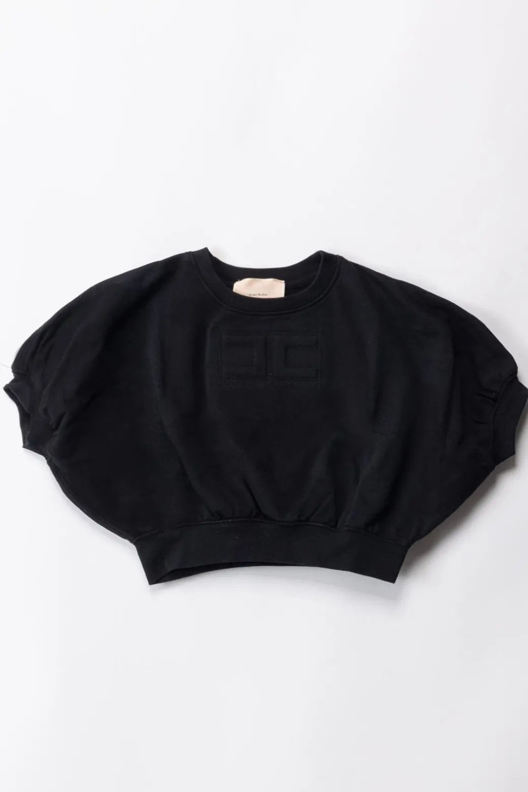 Elisabetta Franchi Bambina Felpa Crop Maniche Corte e Logo