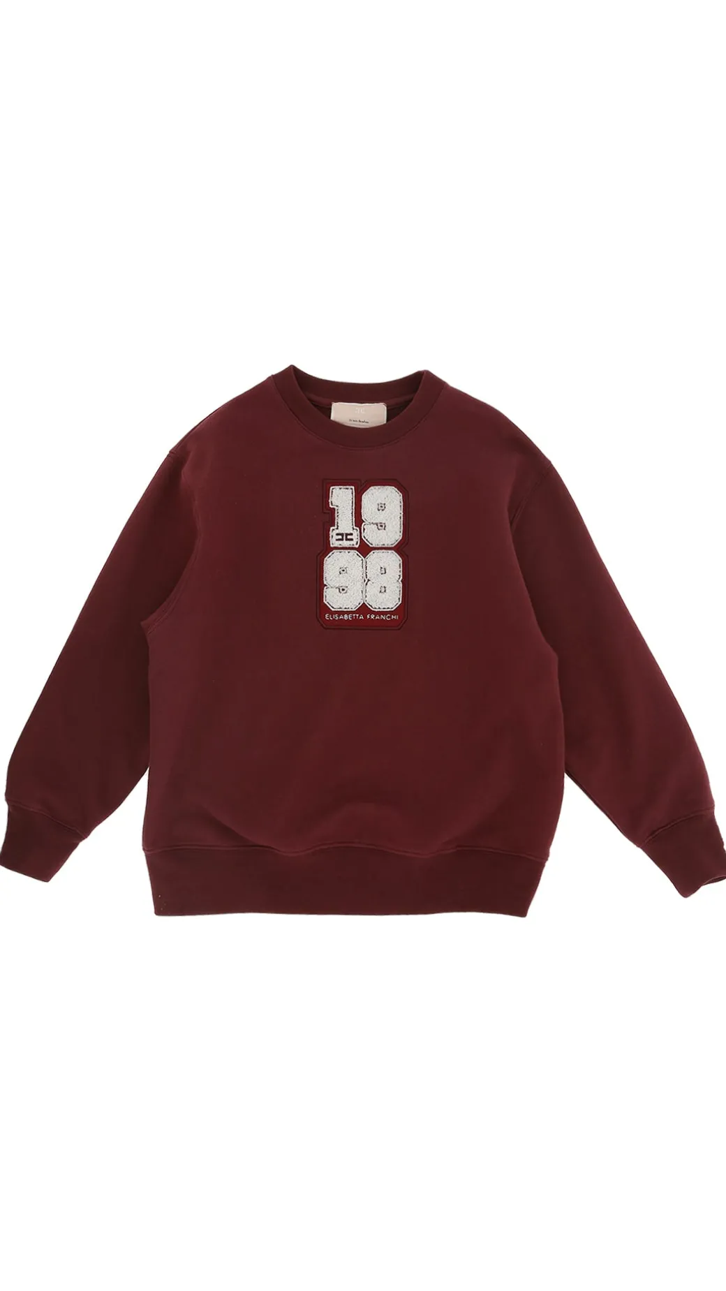 Elisabetta Franchi Bambina Felpa Over con Patch 1998
