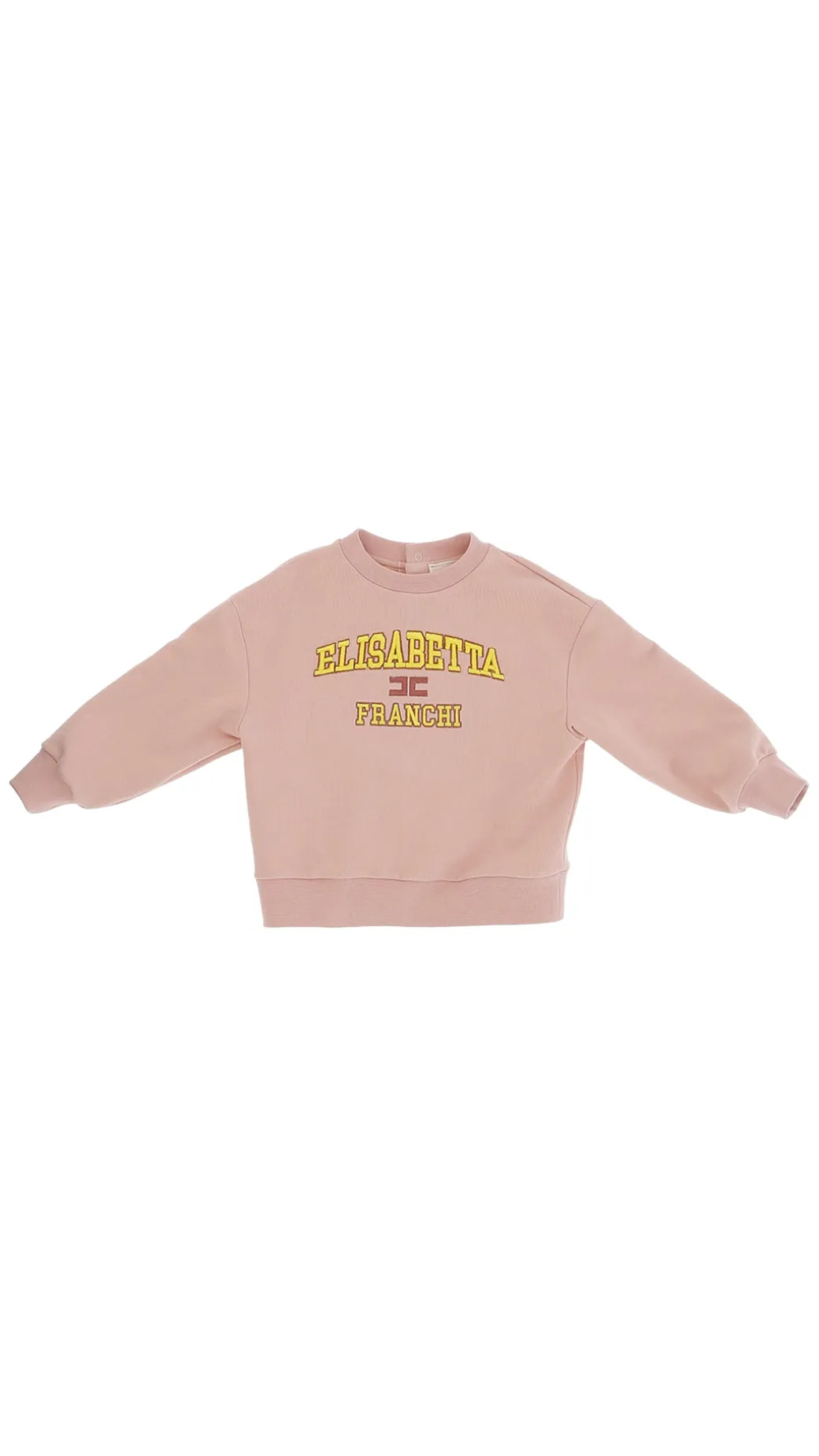 Elisabetta Franchi Bambina Felpa Over con Ricamo Logo College