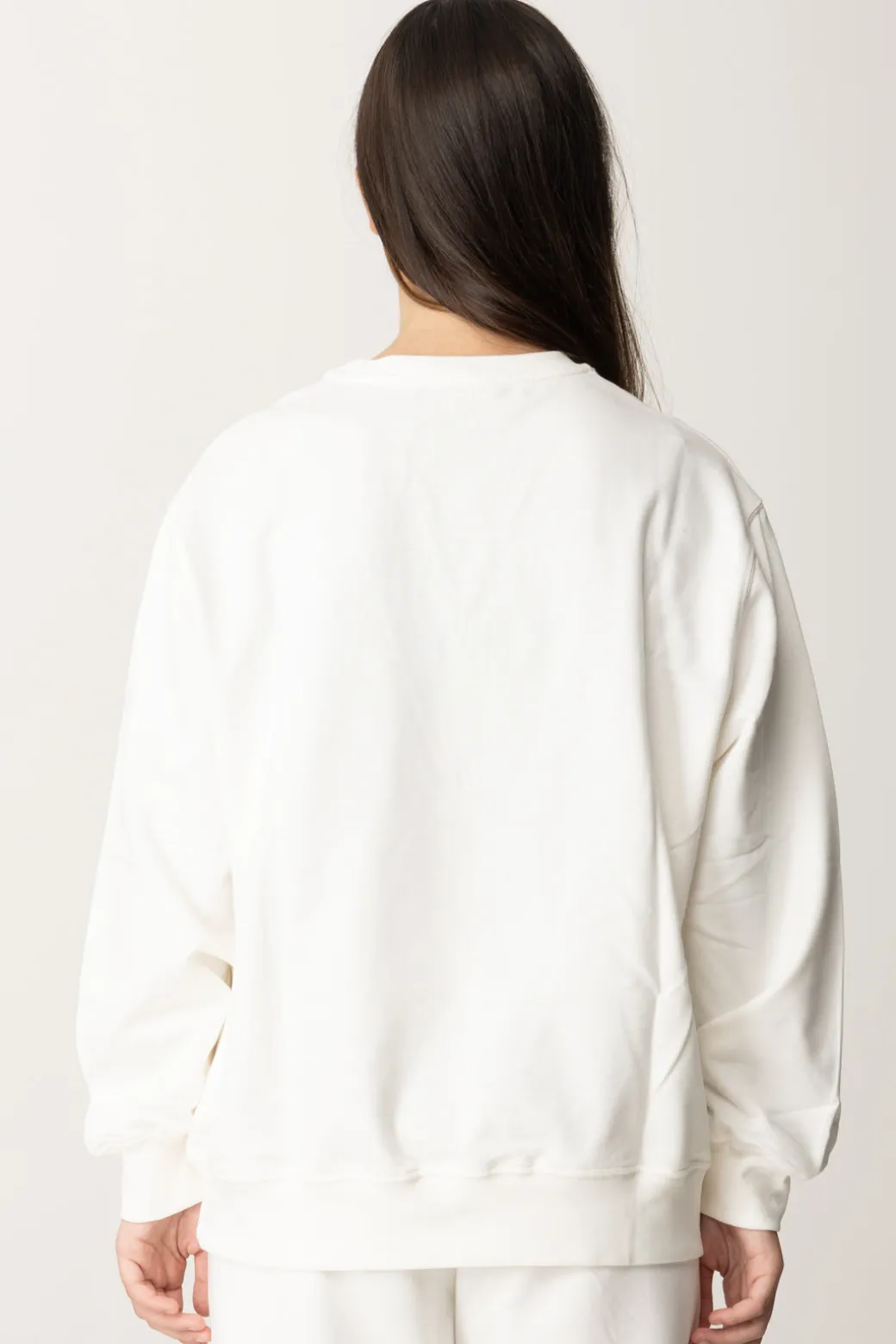 Elisabetta Franchi Bambina Felpa Over con Ricamo Logo In Stile College
