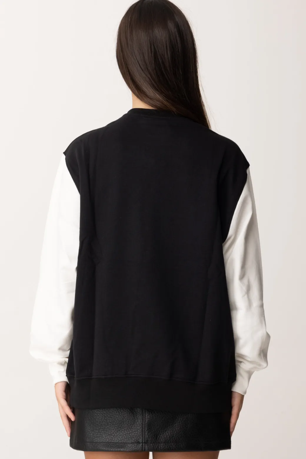 Elisabetta Franchi Bambina Felpa Oversize con Stampa Logo In Stile College