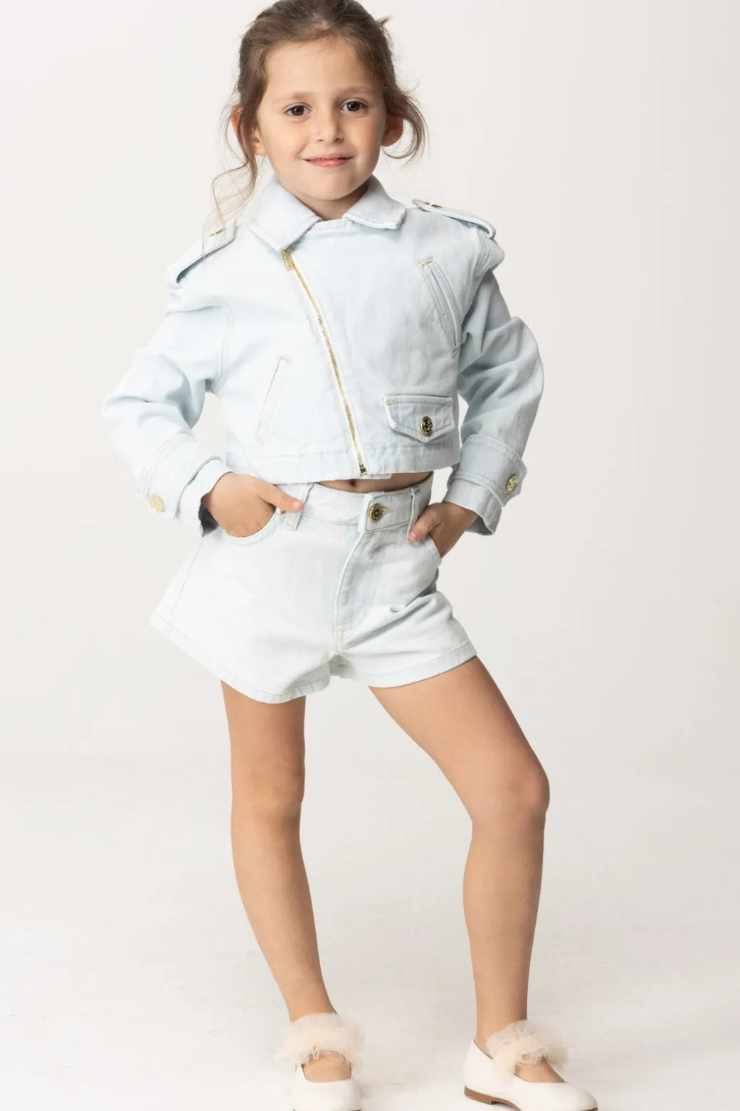Elisabetta Franchi Bambina Giacca In Jeans