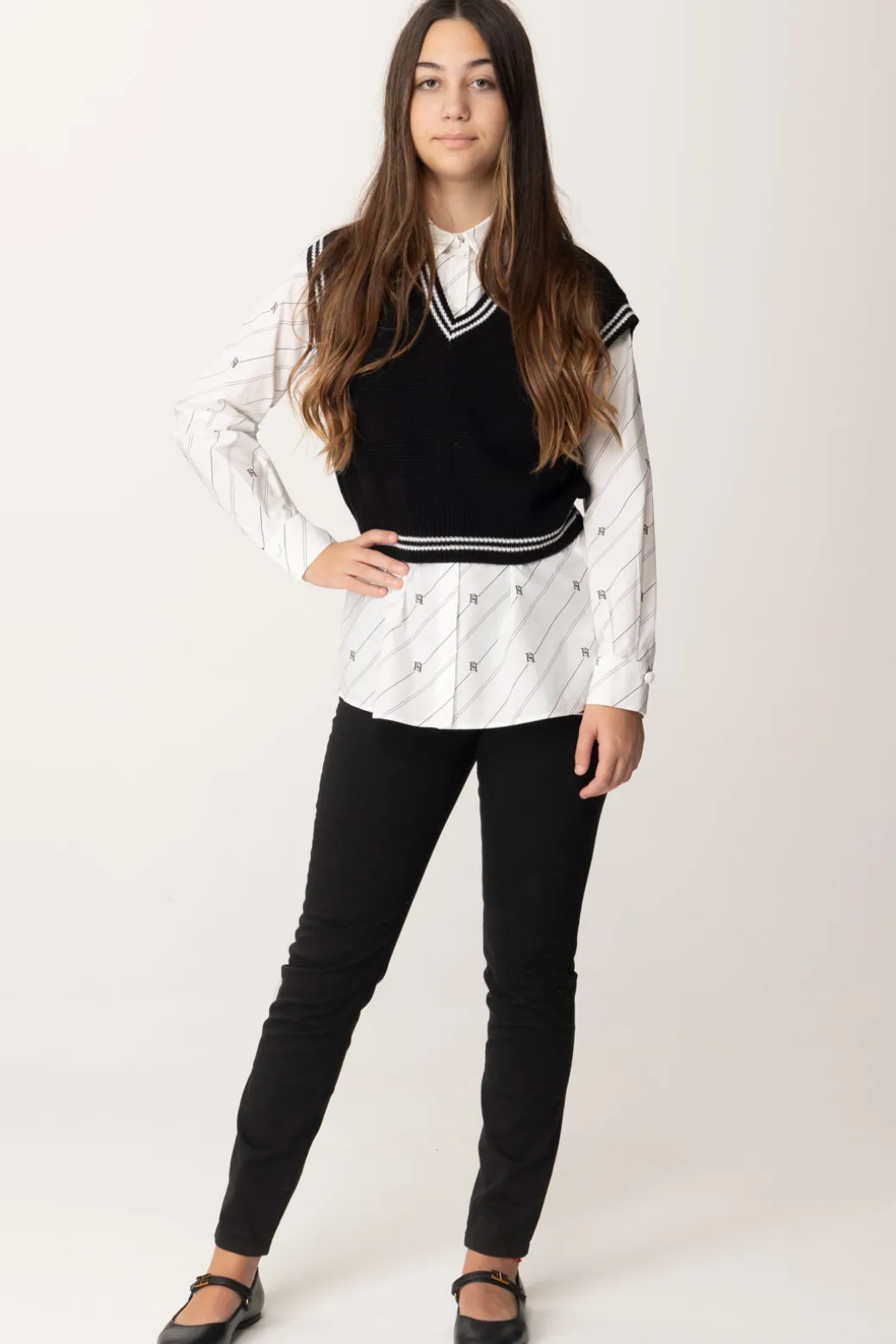 Elisabetta Franchi Bambina Gilet Corto In Lana