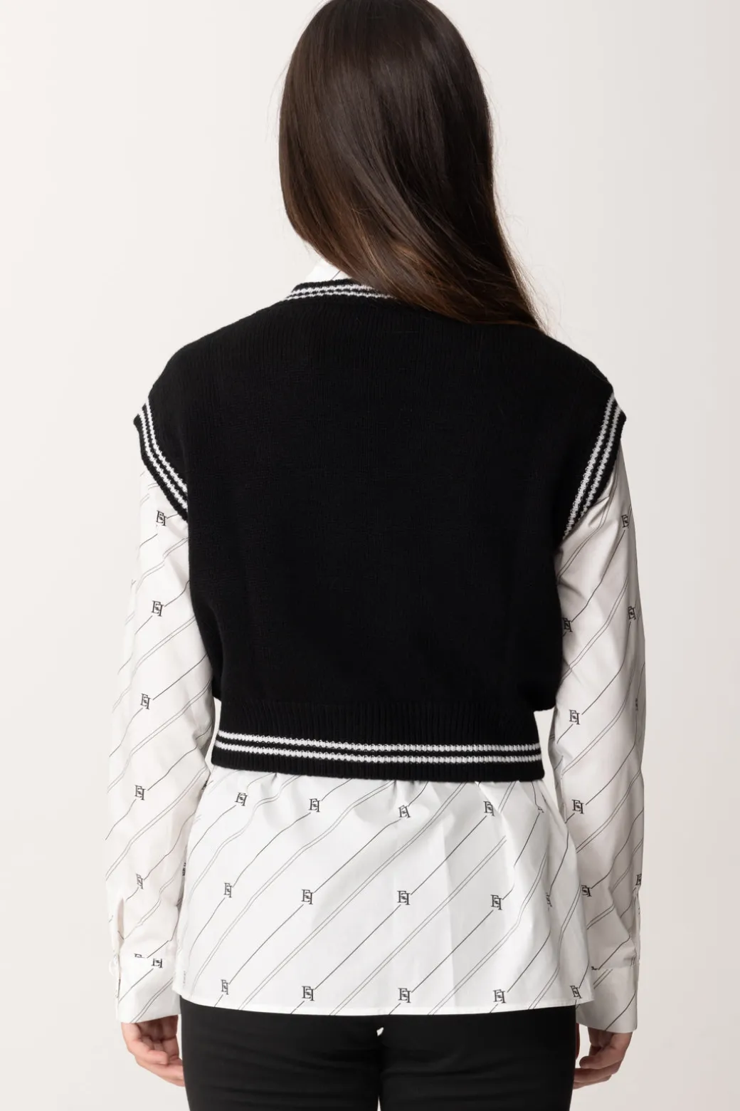 Elisabetta Franchi Bambina Gilet Corto In Lana