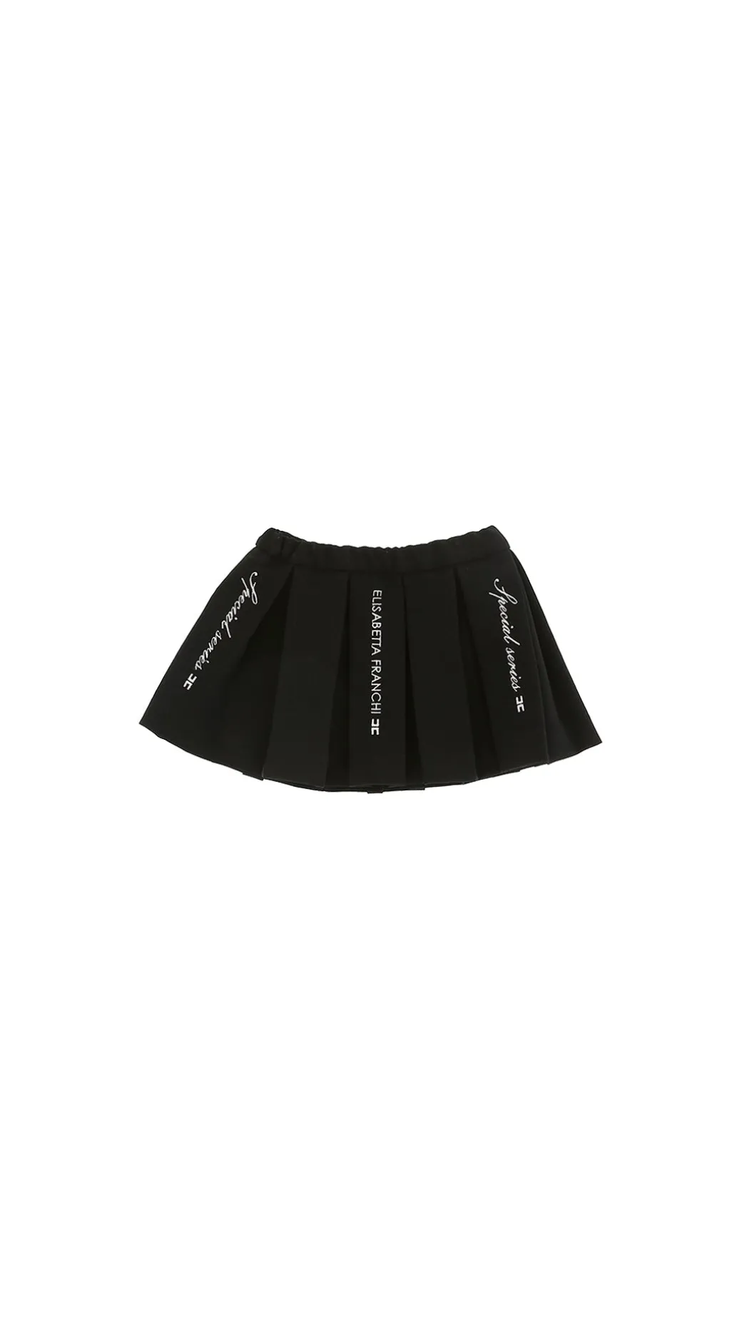 Elisabetta Franchi Bambina Gonna a Pieghe con Ricamo Special Series
