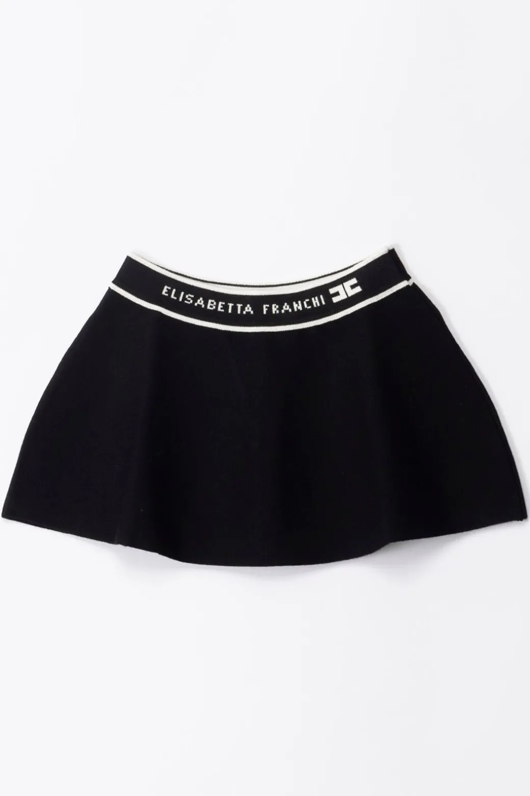 Elisabetta Franchi Bambina Gonna Tricot con Fascia Logata