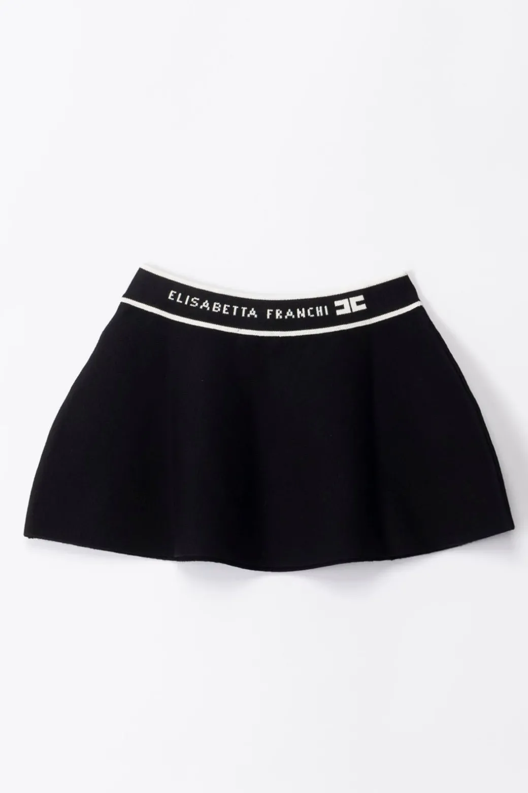 Elisabetta Franchi Bambina Gonna Tricot con Fascia Logata