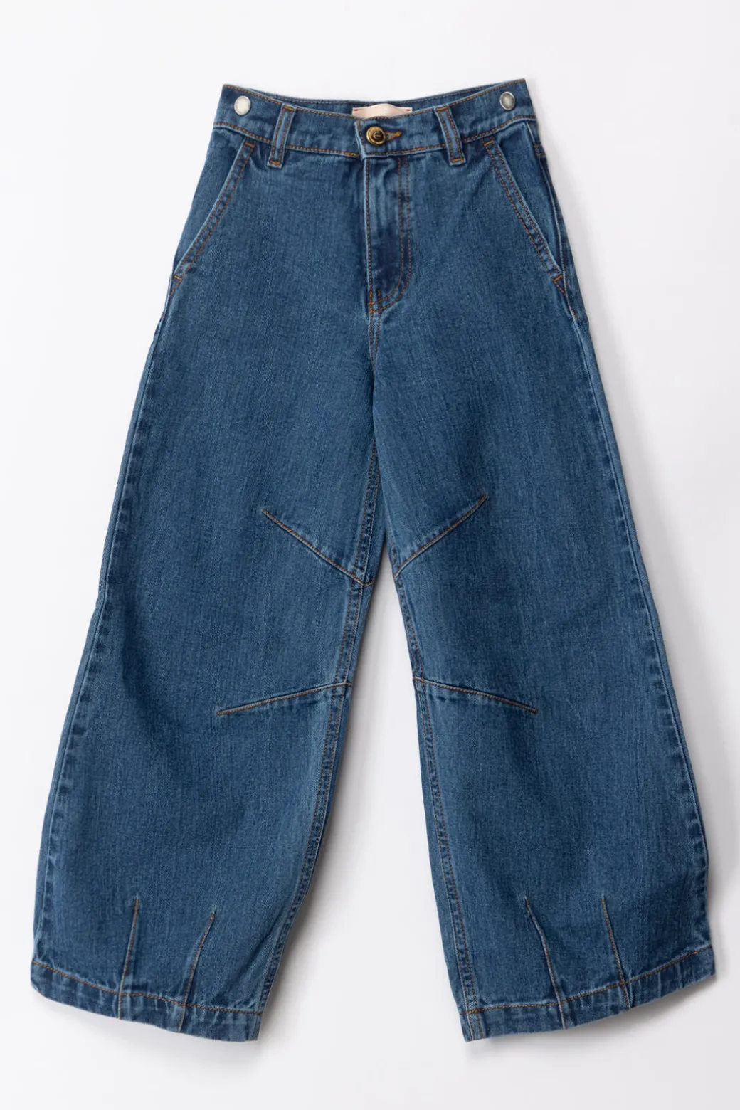 Elisabetta Franchi Bambina Jeans Ampi con Cuciture