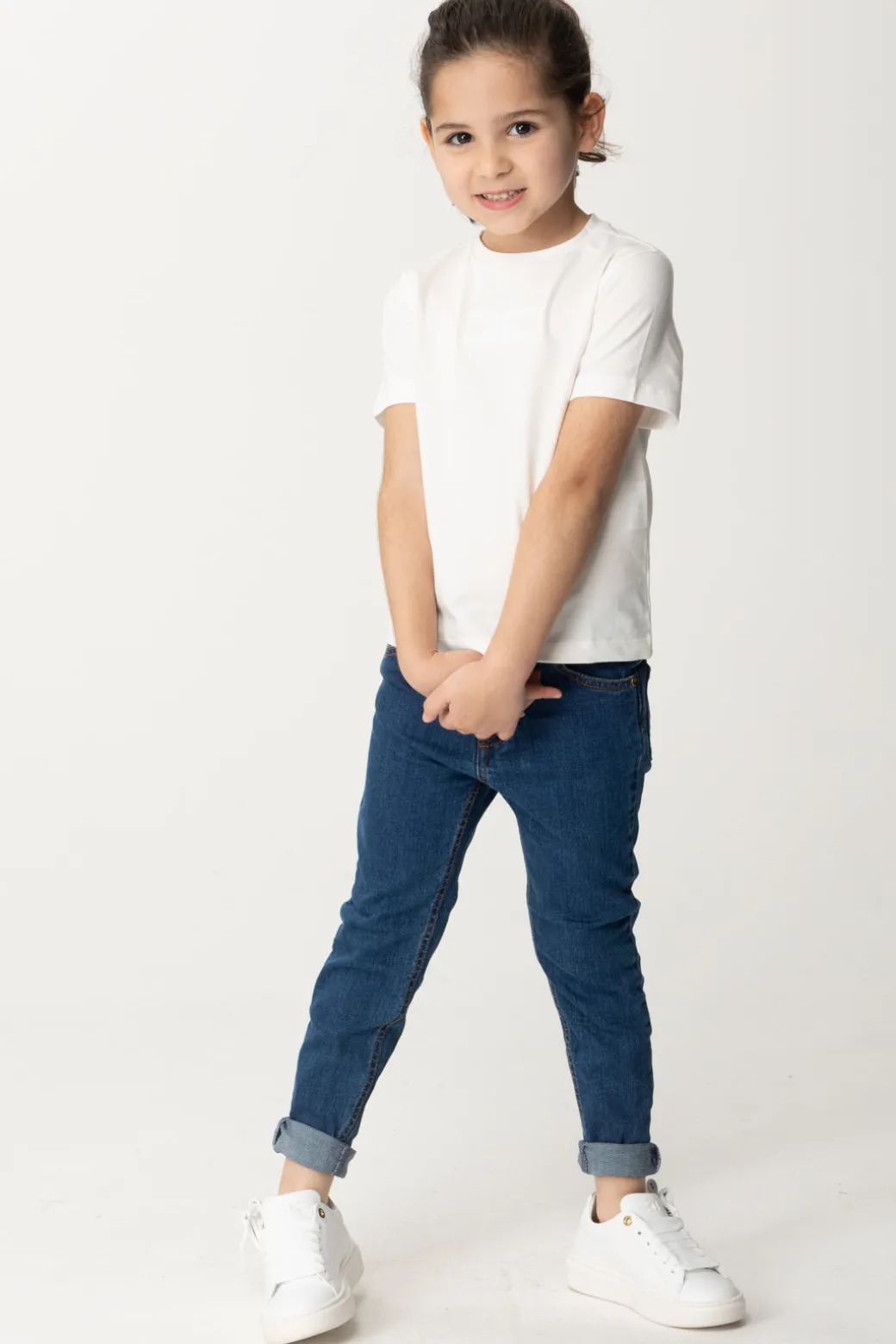 Elisabetta Franchi Bambina Jeans Skinny con Etichetta