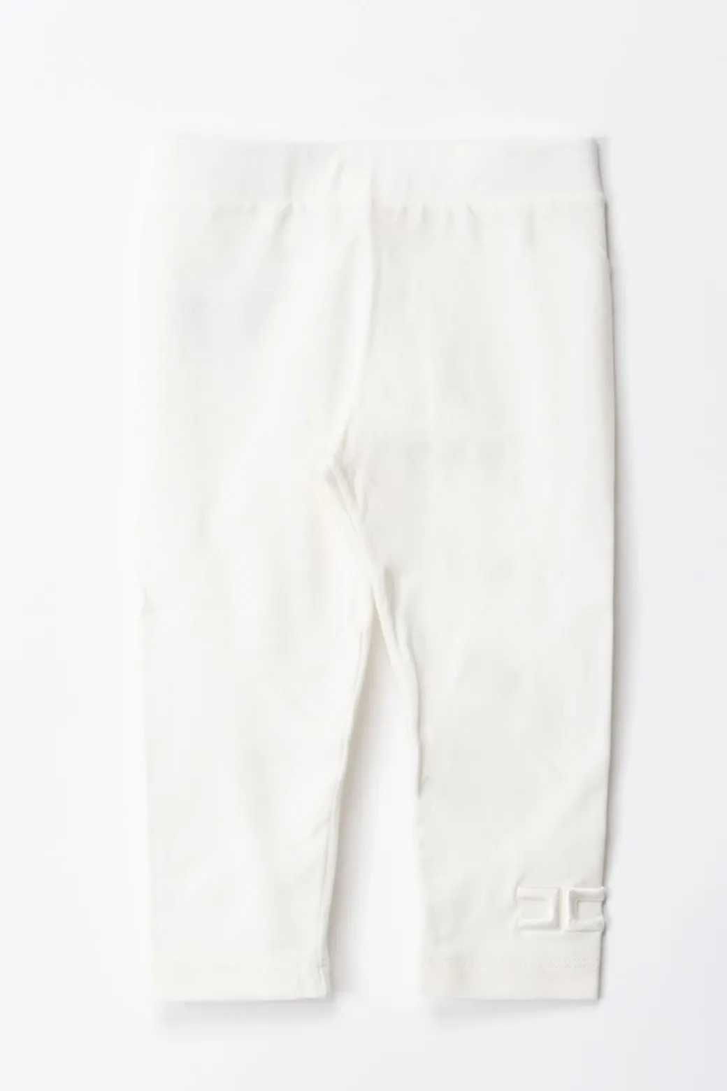 Elisabetta Franchi Bambina Leggings con Logo Cc Ricamato