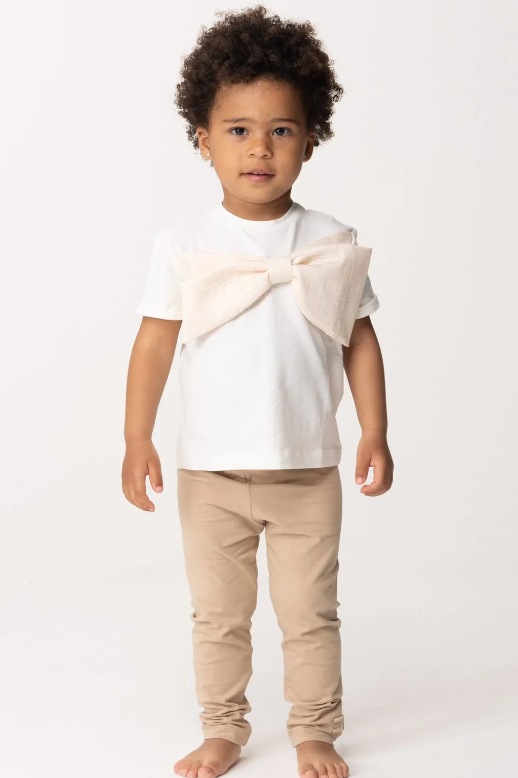 Elisabetta Franchi Bambina Leggings con Logo Cc Ricamato