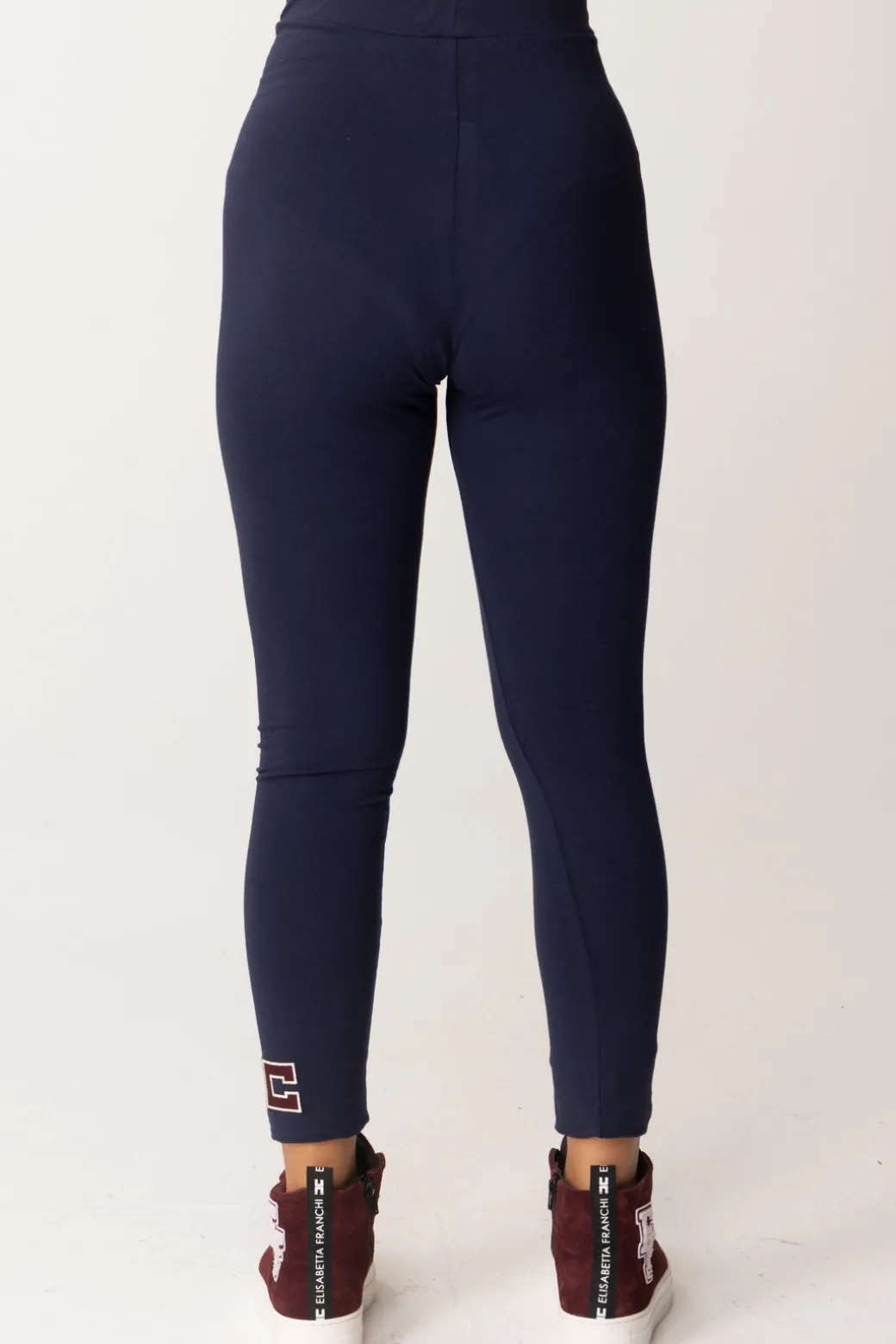 Elisabetta Franchi Bambina Leggings In Jersey con Ricamo Logo Cc