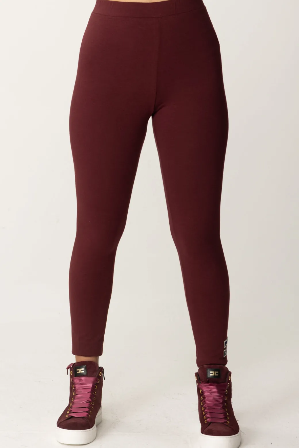 Elisabetta Franchi Bambina Leggings In Jersey con Ricamo Logo Cc