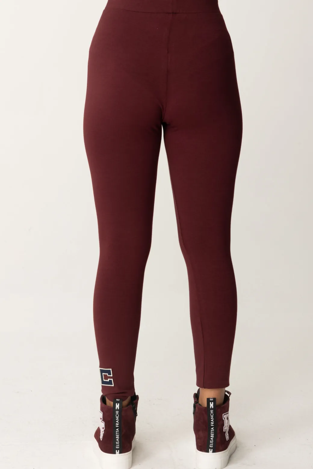 Elisabetta Franchi Bambina Leggings In Jersey con Ricamo Logo Cc