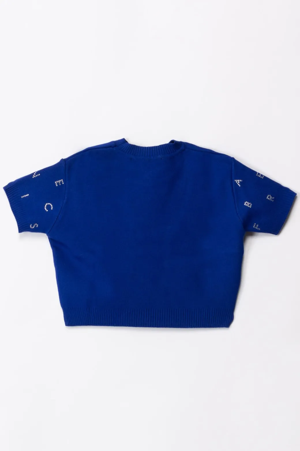 Elisabetta Franchi Bambina Maglia con Logo In Strass