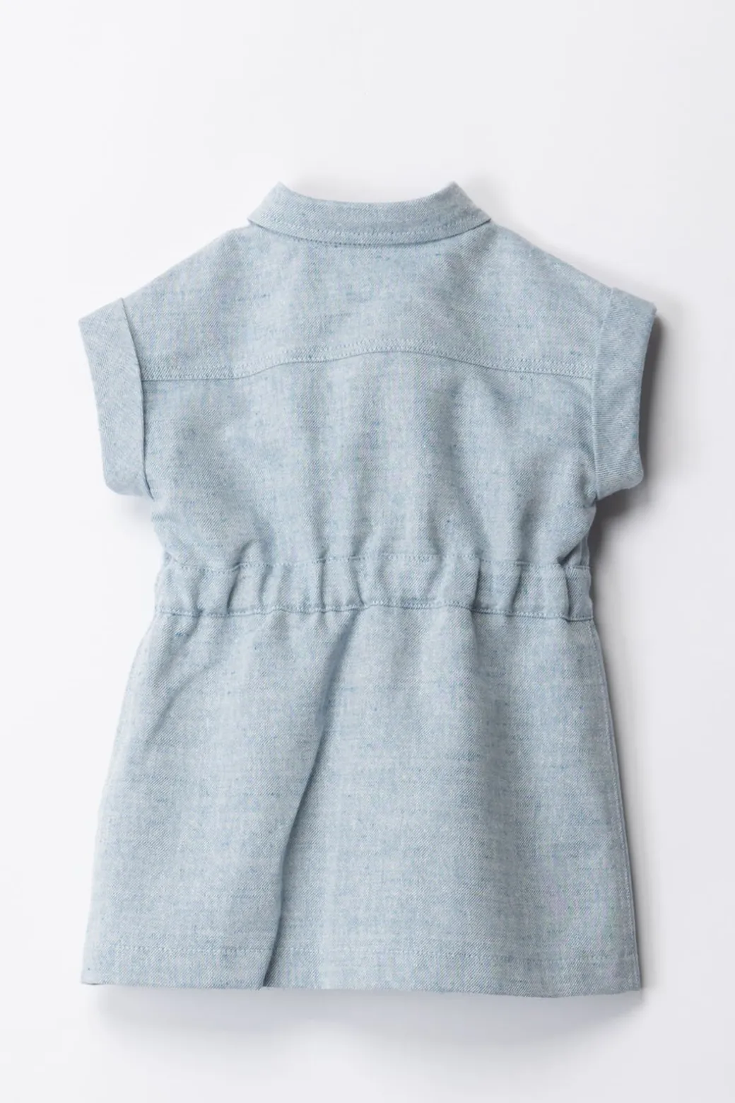 Elisabetta Franchi Bambina Mini Abito In Jeans con Tasca