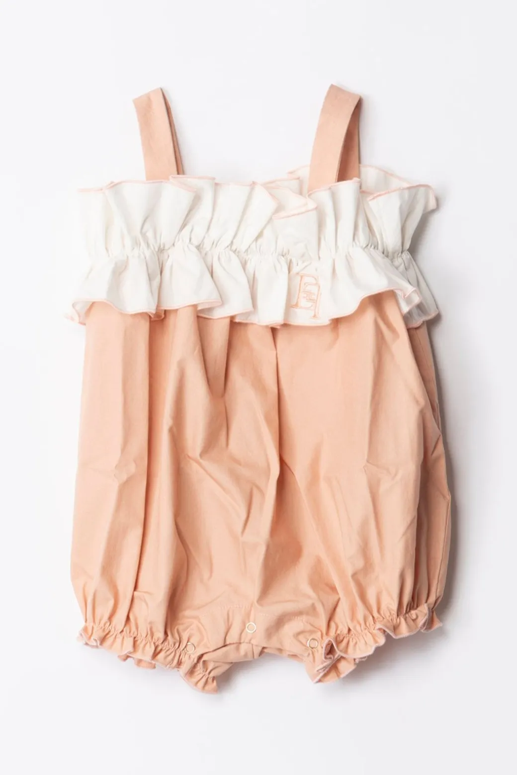 Elisabetta Franchi Bambina Pagliaccetto Bicolore con Arricciature