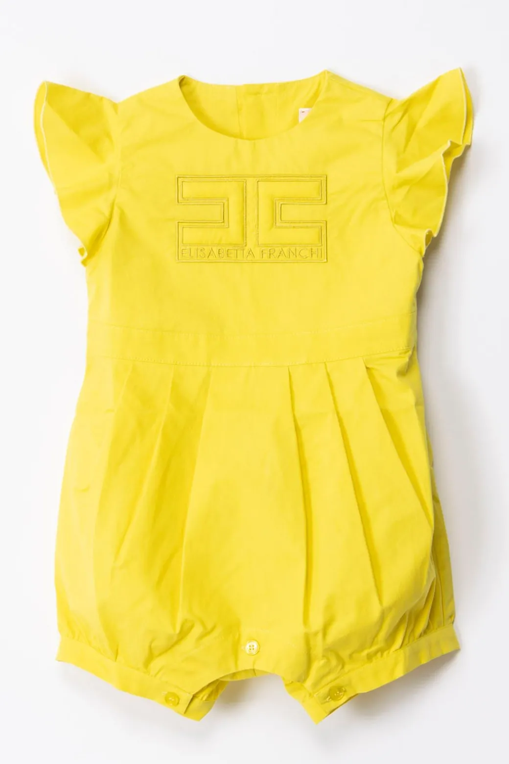 Elisabetta Franchi Bambina Pagliaccetto In Cotone con Logo Embossed