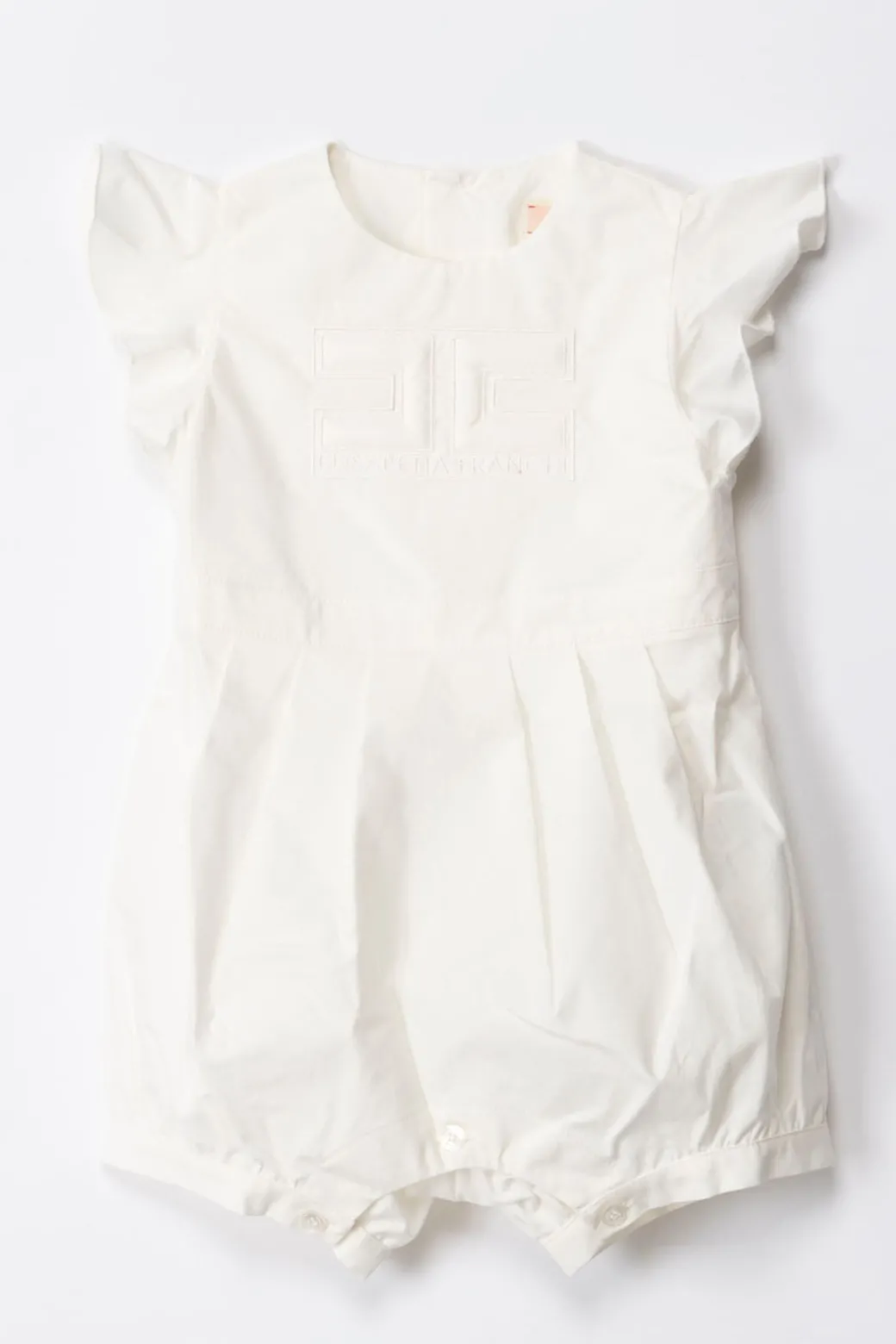 Elisabetta Franchi Bambina Pagliaccetto In Cotone con Logo Embossed