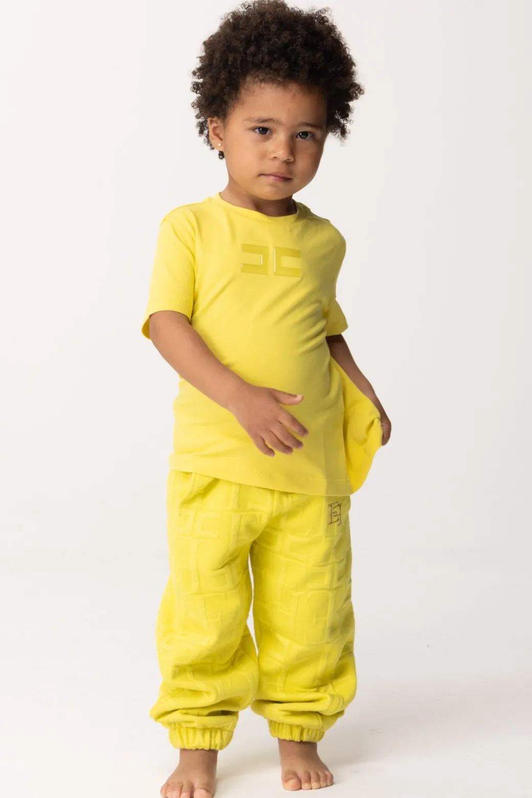 Elisabetta Franchi Bambina Panta-jogging con Pattern Logo