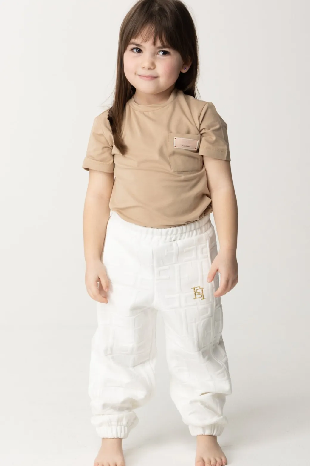 Elisabetta Franchi Bambina Panta-jogging con Pattern Logo