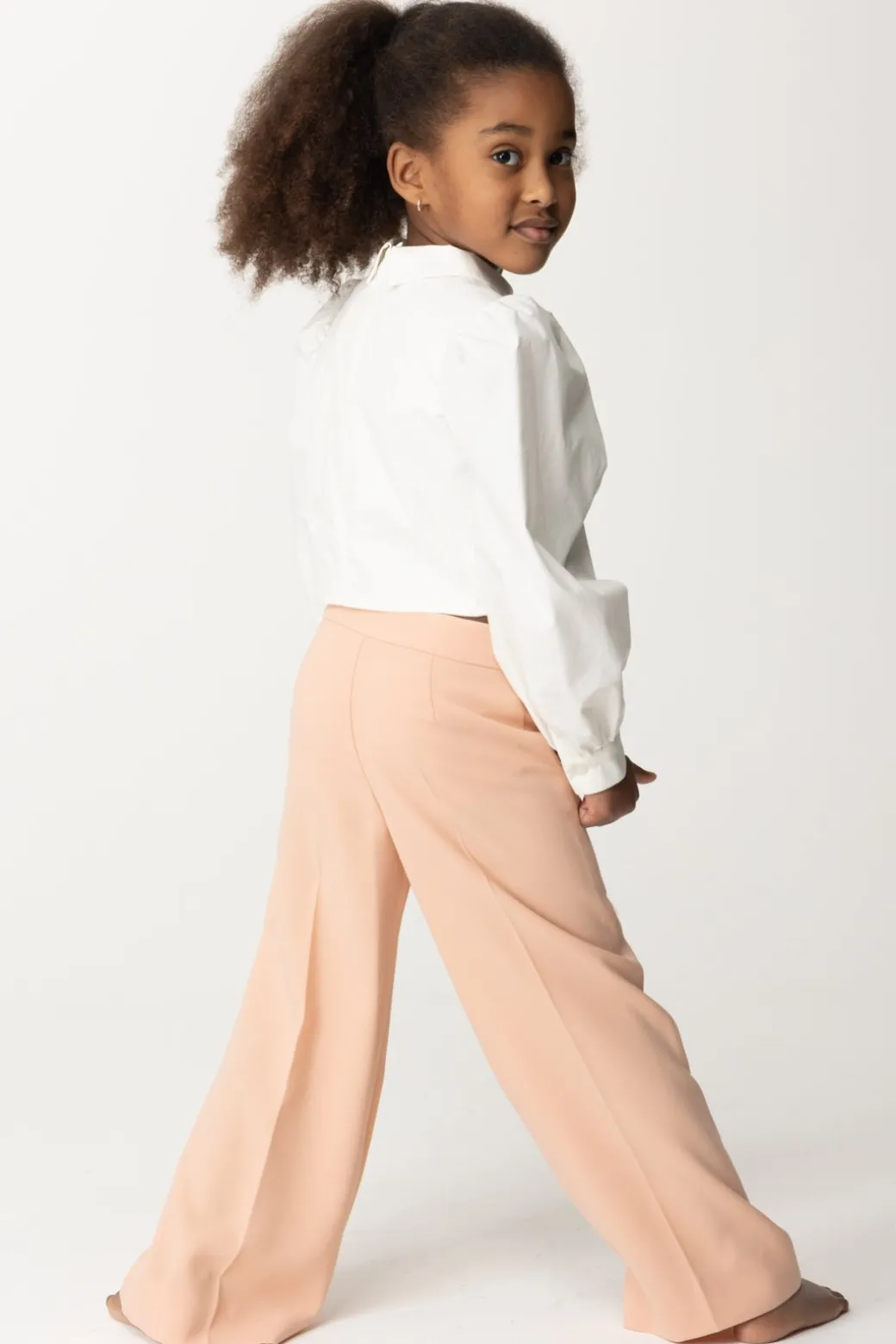 Elisabetta Franchi Bambina Pantalone In Crepe con Fiocco e Strass