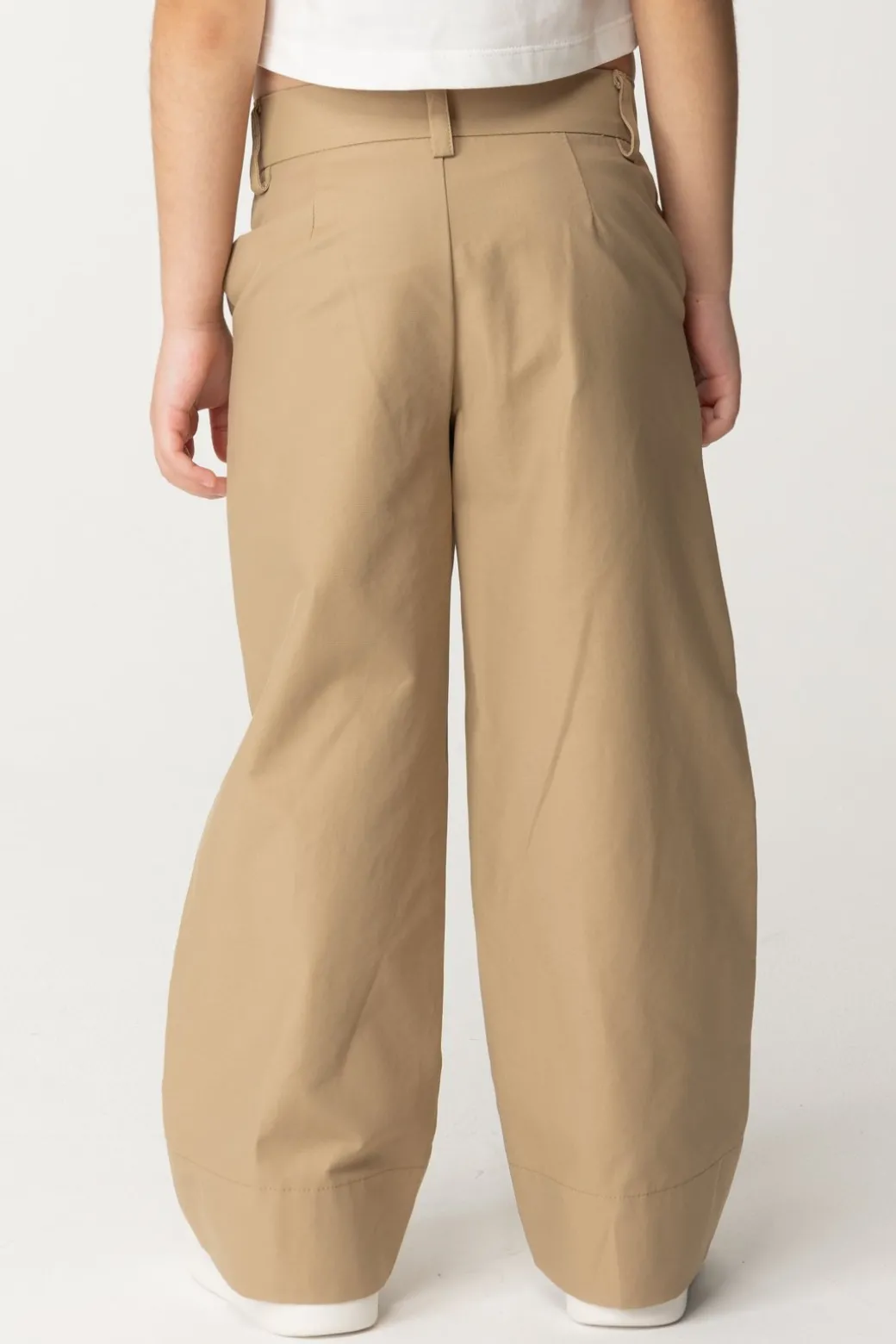 Elisabetta Franchi Bambina Pantaloni In Canvas con Piega