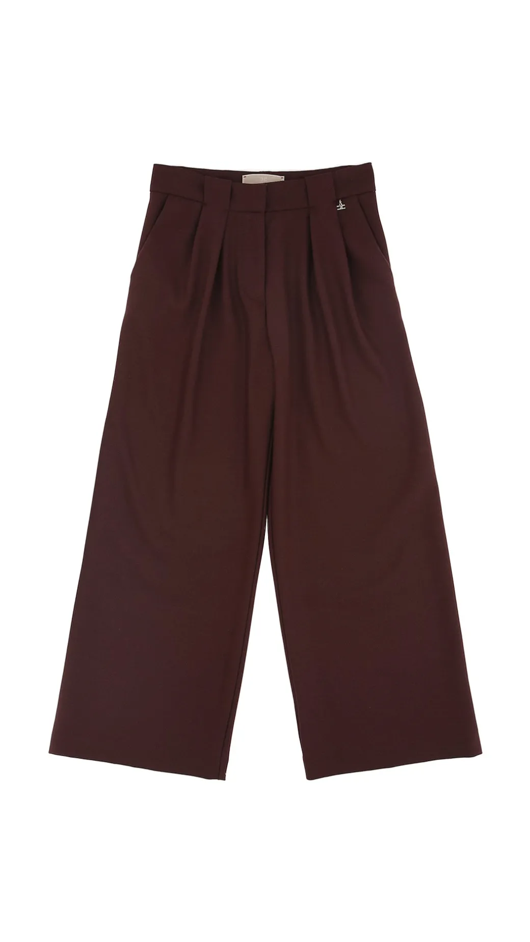 Elisabetta Franchi Bambina Pantaloni In Lana Wide Leg con Pinces