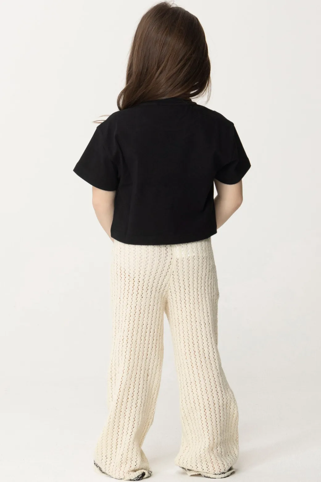 Elisabetta Franchi Bambina Pantaloni Tricot con Tasche Frontali