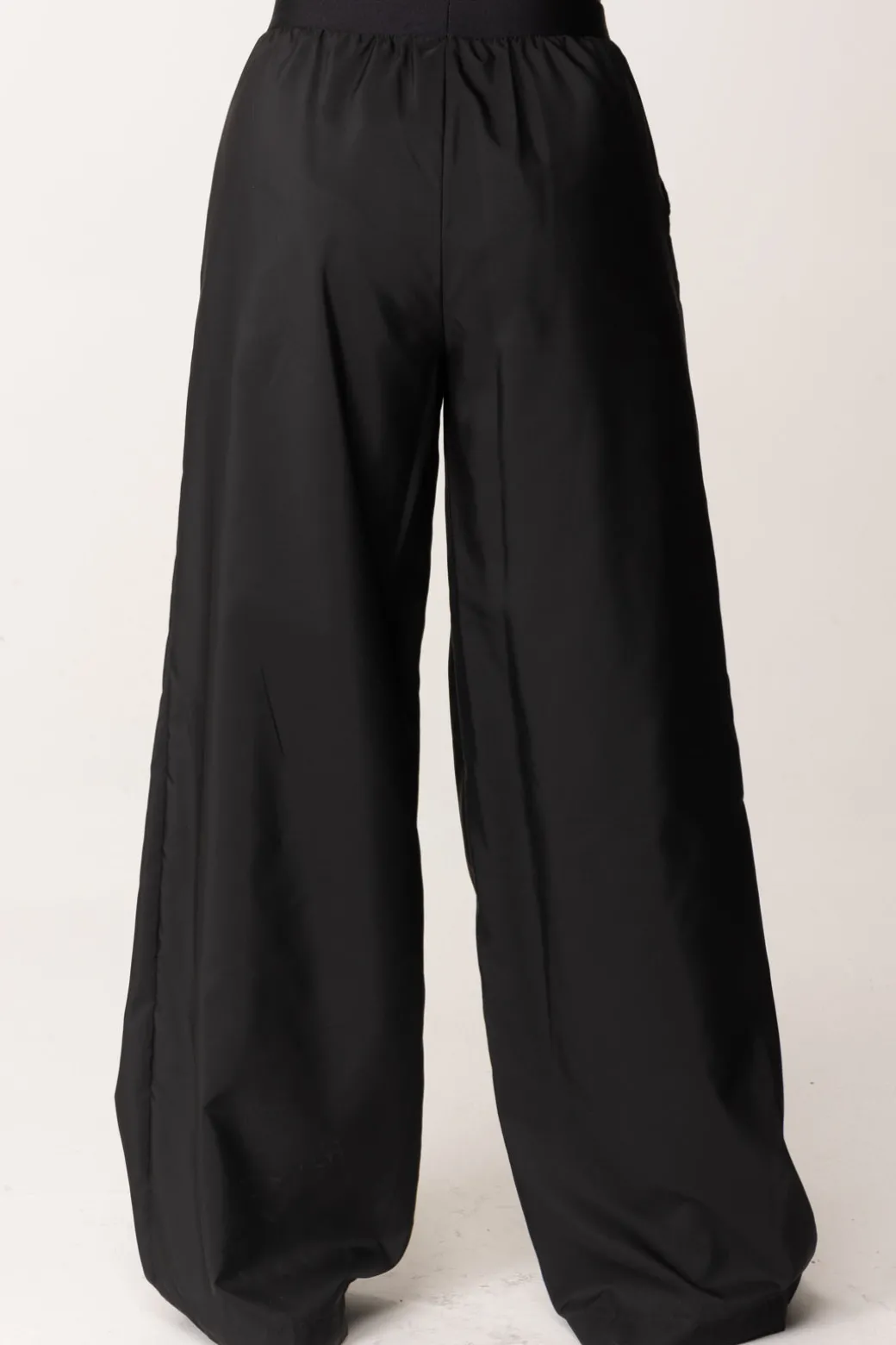 Elisabetta Franchi Bambina Pantaloni Wide Leg In Vela con Fiocchetto