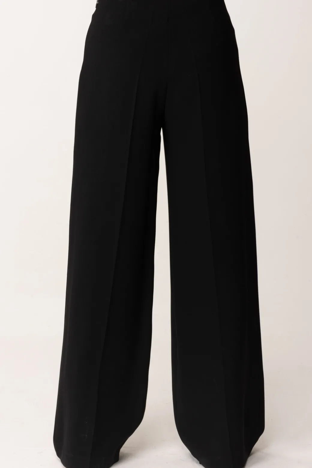 Elisabetta Franchi Bambina Pantaloni Wide-leg In Crepe con Charm Logo