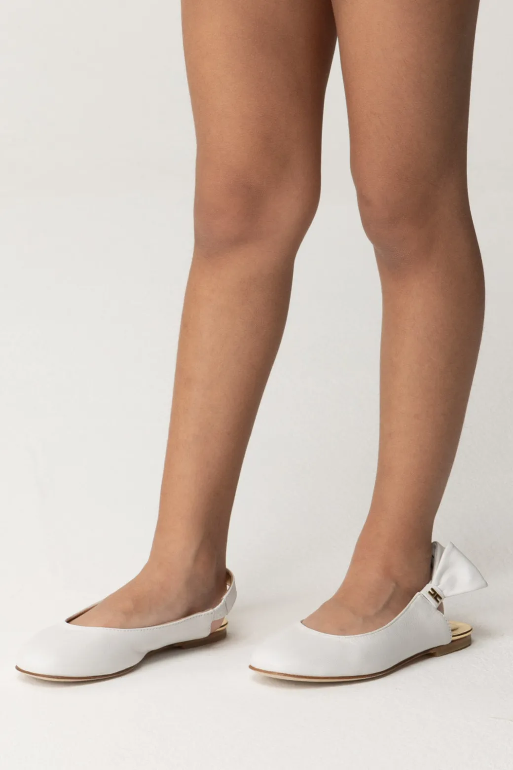 Elisabetta Franchi Bambina Sandali Chanel con Inserto Fiocc