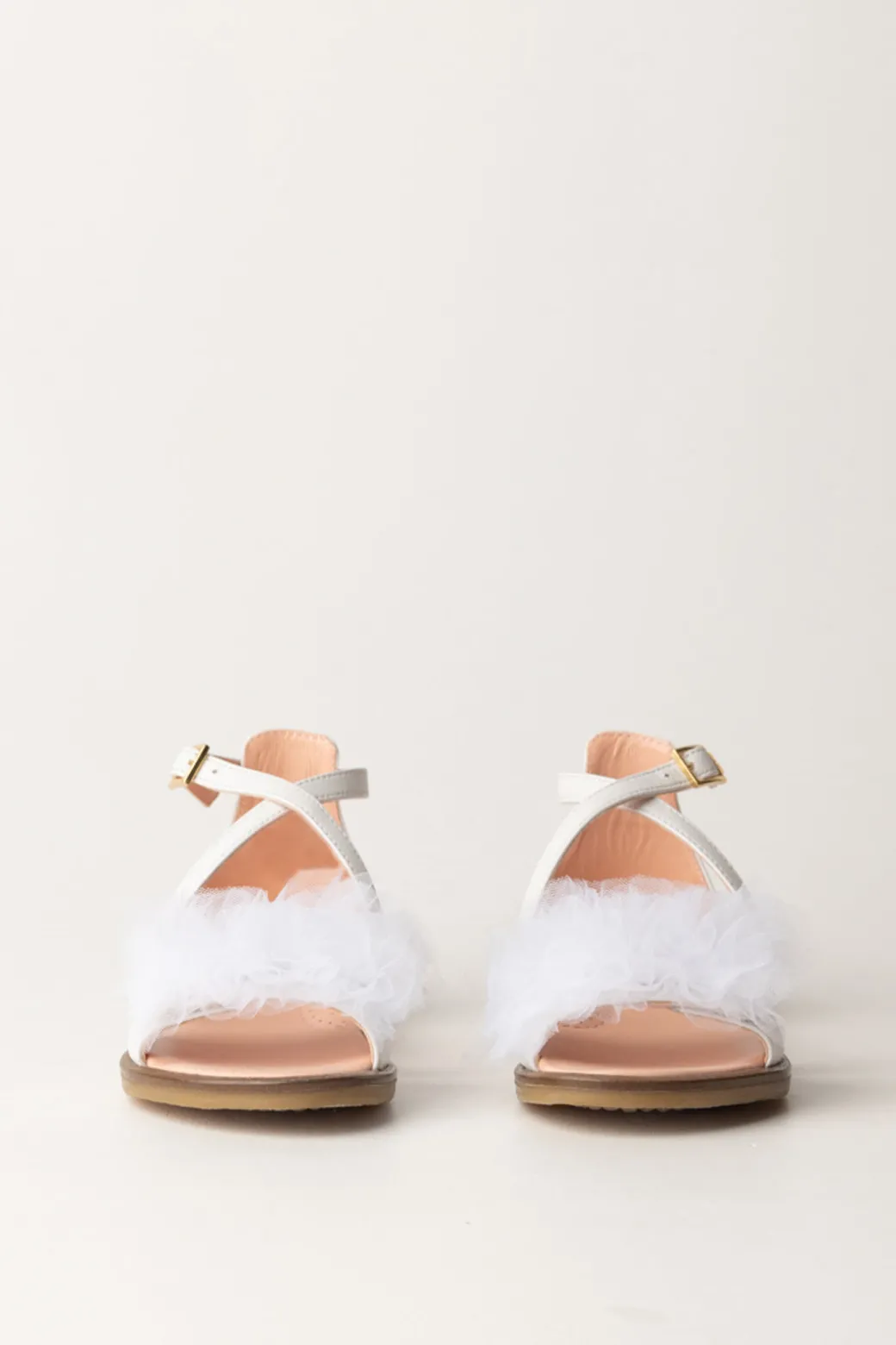 Elisabetta Franchi Bambina Sandali Flat con Tulle