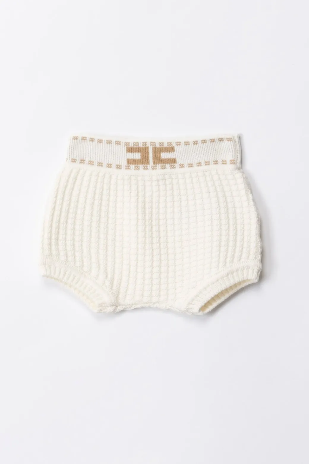 Elisabetta Franchi Bambina Tricot Shorts with Logo