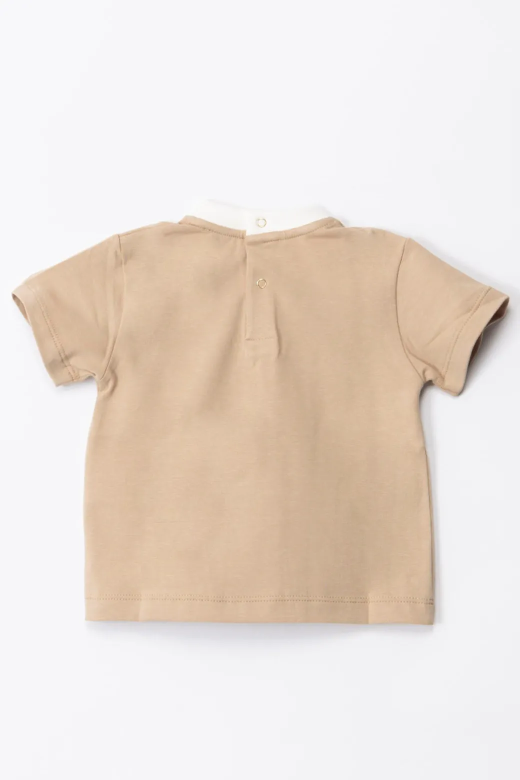 Elisabetta Franchi Bambina T-shirt con Colletto a Contrasto e Logo