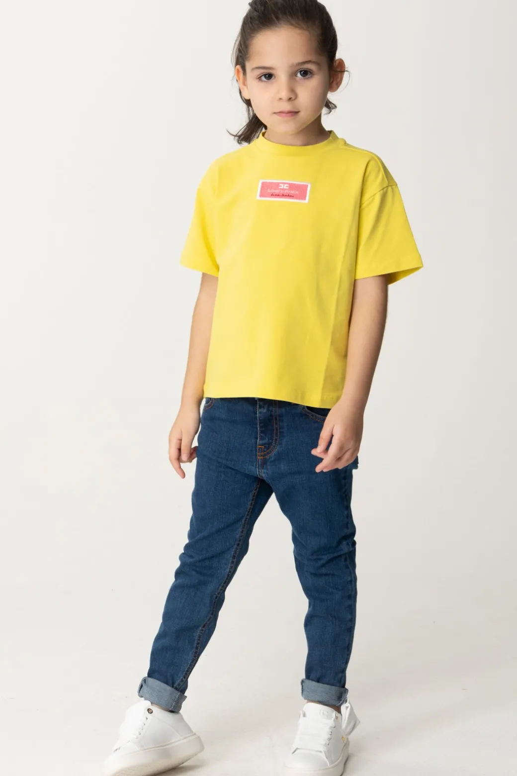 Elisabetta Franchi Bambina T-shirt con Etichetta Logo