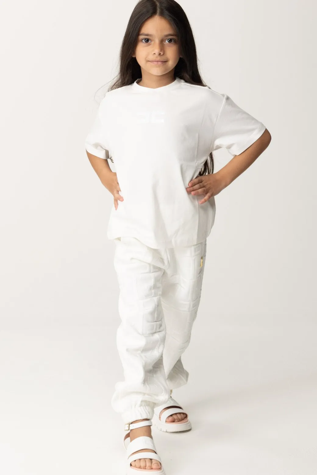 Elisabetta Franchi Bambina T-shirt con Logo Stampato