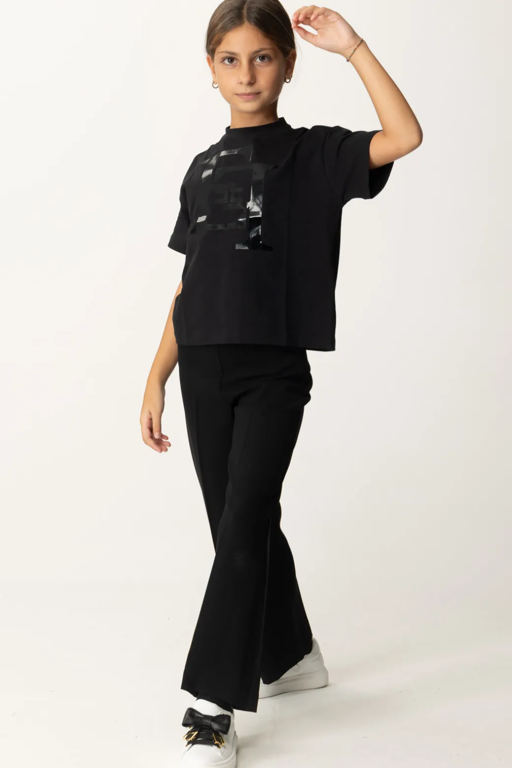 Elisabetta Franchi Bambina T-shirt con Maxi Stampa Ef