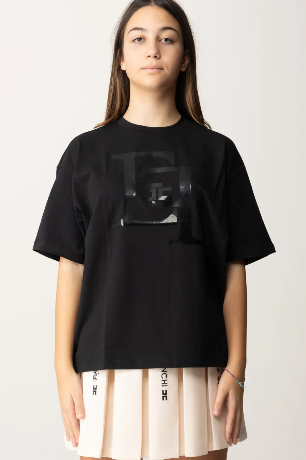 Elisabetta Franchi Bambina T-shirt con Maxi Stampa Ef