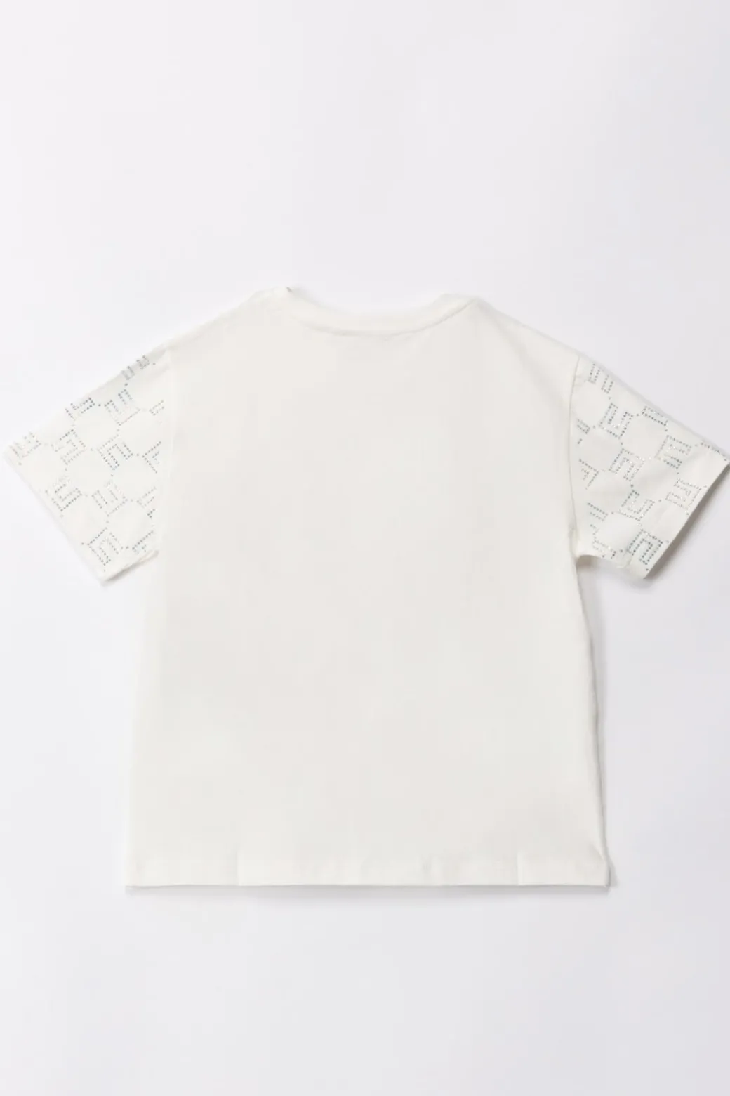 Elisabetta Franchi Bambina T-shirt con Pattern Logo In Strass
