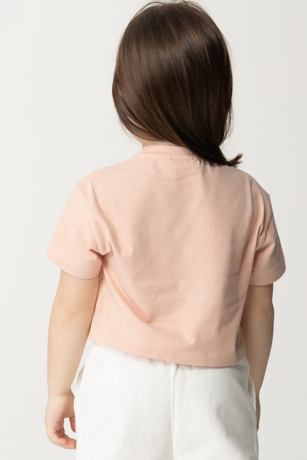 Elisabetta Franchi Bambina T-shirt con Ricamo Lettering e Charm