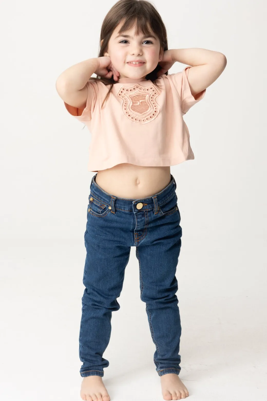 Elisabetta Franchi Bambina T-shirt con Ricamo Stemma