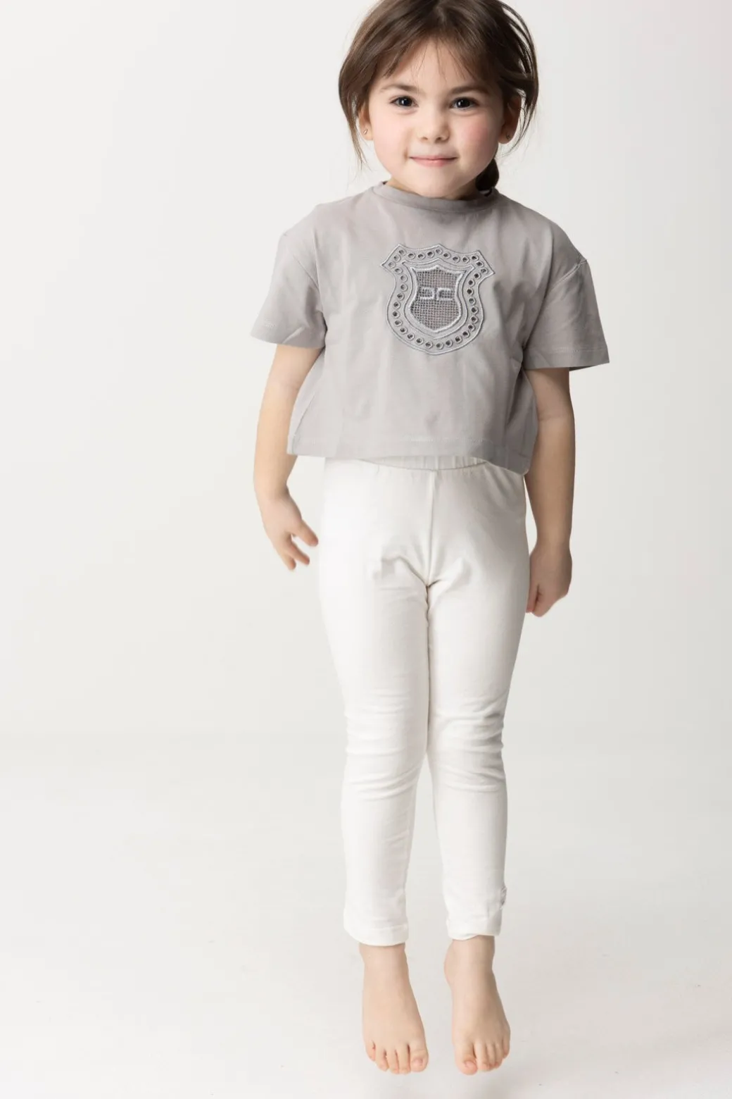 Elisabetta Franchi Bambina T-shirt con Ricamo Stemma