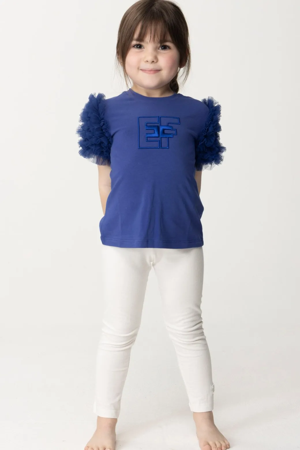 Elisabetta Franchi Bambina T-shirt con Ruches In Tulle