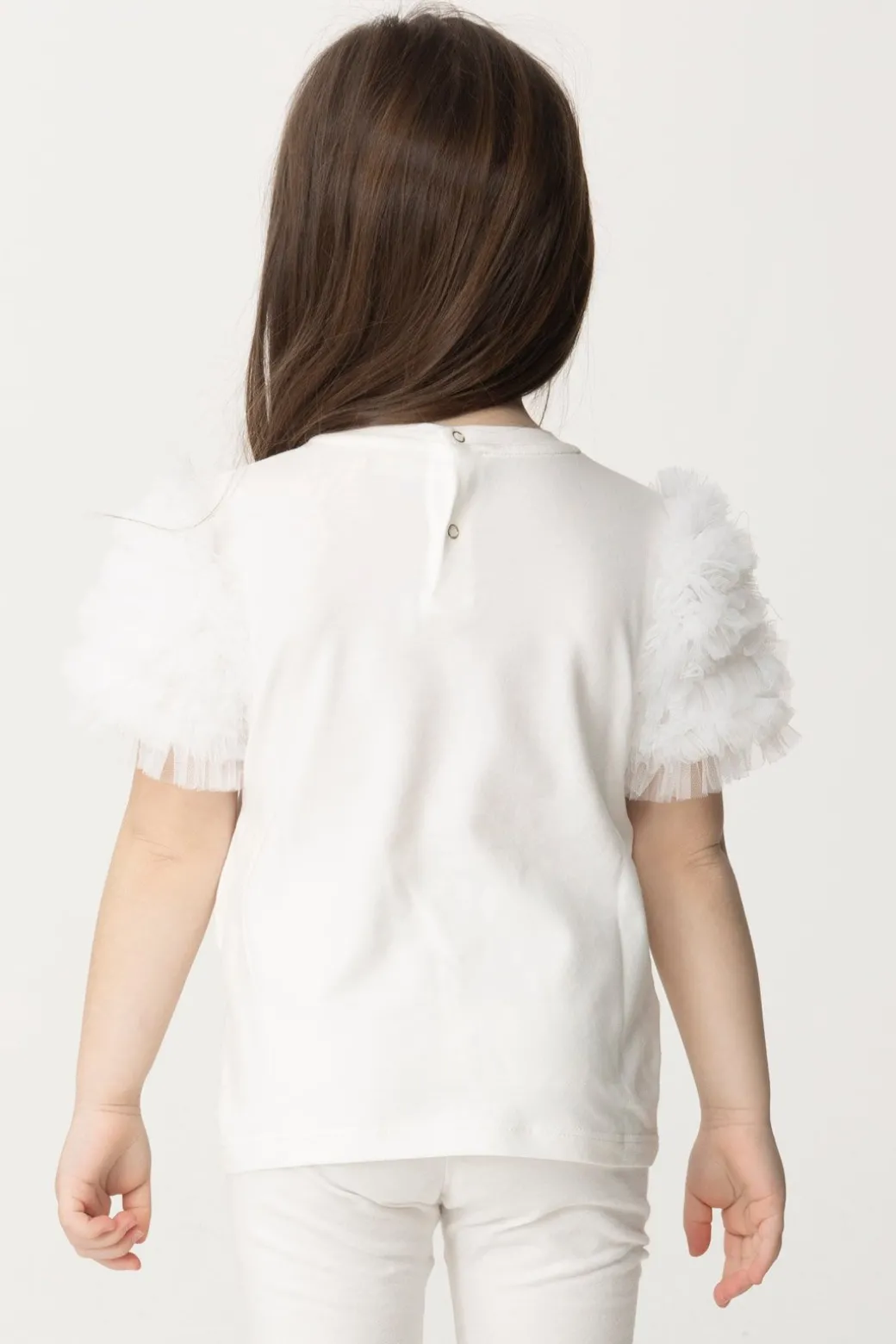 Elisabetta Franchi Bambina T-shirt con Ruches In Tulle