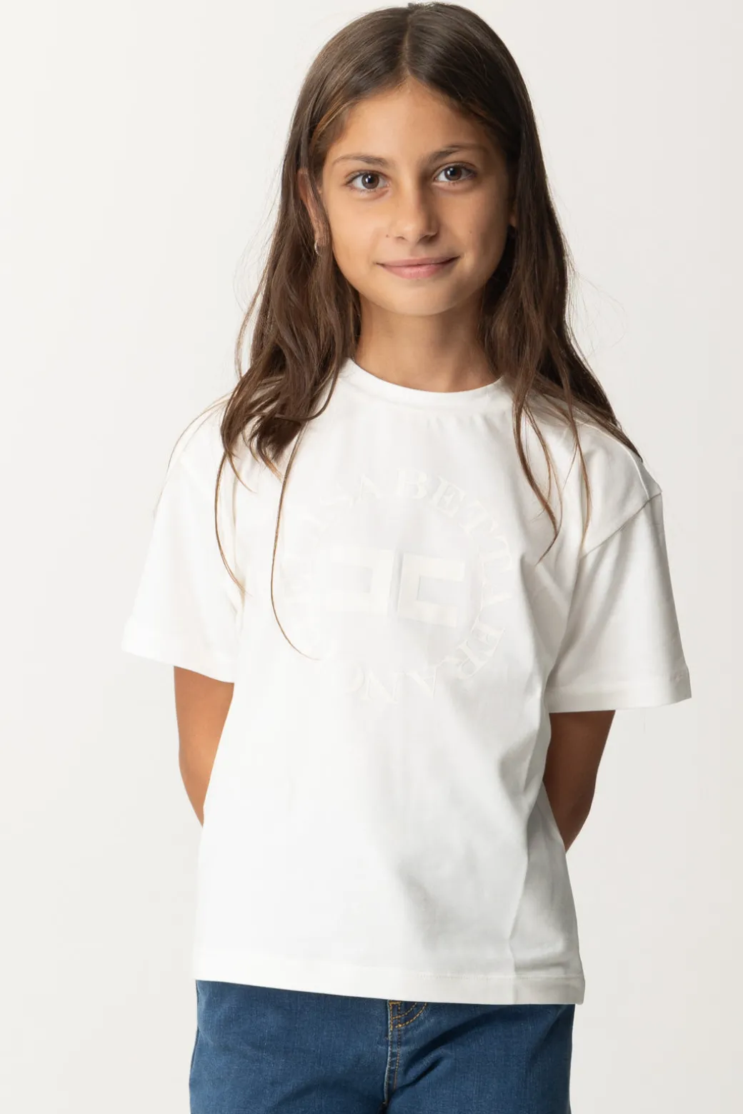 Elisabetta Franchi Bambina T-shirt con Stampa Logo e Lettering